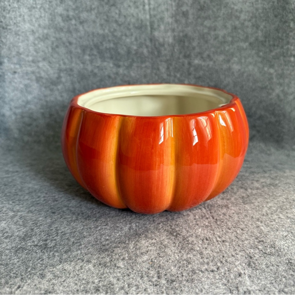 FTD Ceramic Pumpkin Halloween Fall Thanksgiving Candy Dish Cookie Jar Decor #1
